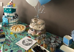 De baby shower was een groot succes