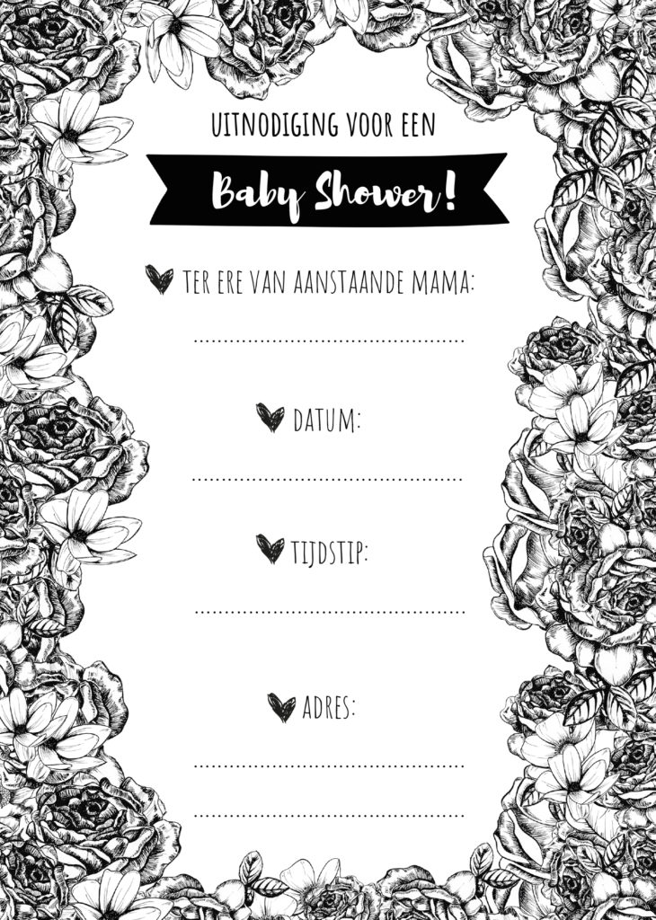 babyshower uitnodiging