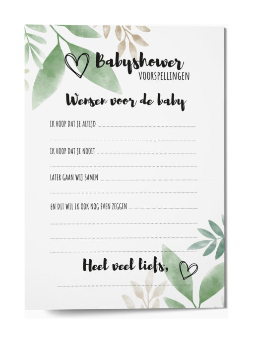 Babyshower Invulkaarten met GRATIS Babyshower Alfabet spel! - Afbeelding 3