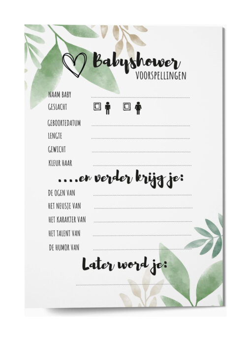 Babyshower Invulkaarten met GRATIS Babyshower Alfabet spel! - Afbeelding 2